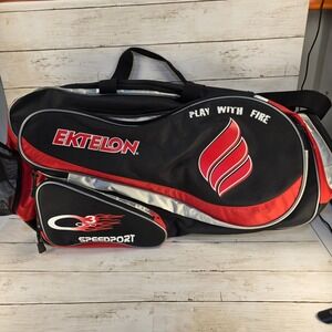 Ektelon Speedport Racquetball Bag Black Red Silver Play With Fire Gear Duffel